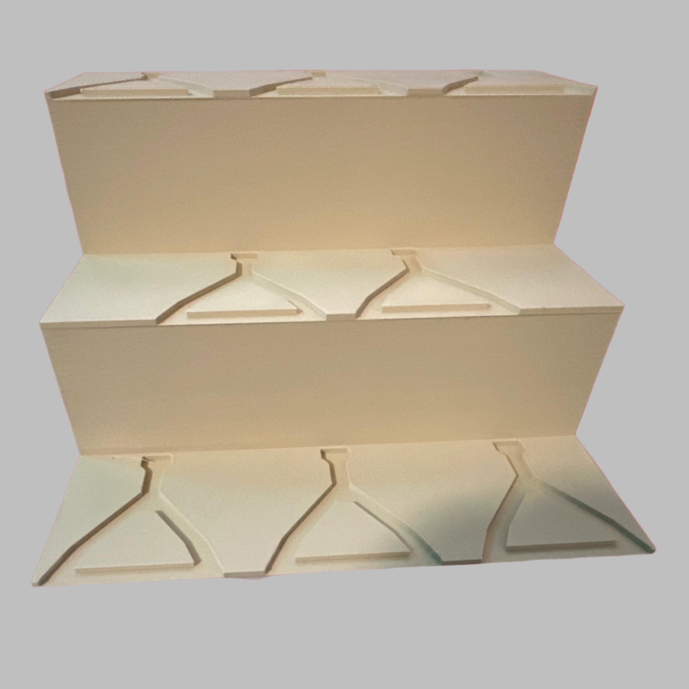 3D Printed Bleacher Card Display With 8 Standard Card Stands.