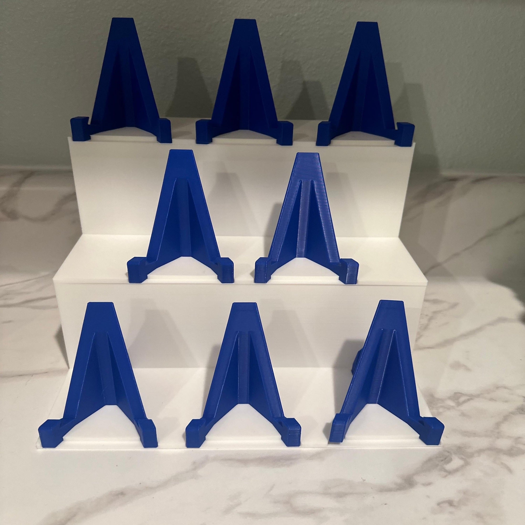 3D Printed Bleacher Card Display With 8 Standard Card Stands.
