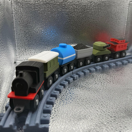 3D Printed Tiny Train Track Starter Kit -All 6 Trains.