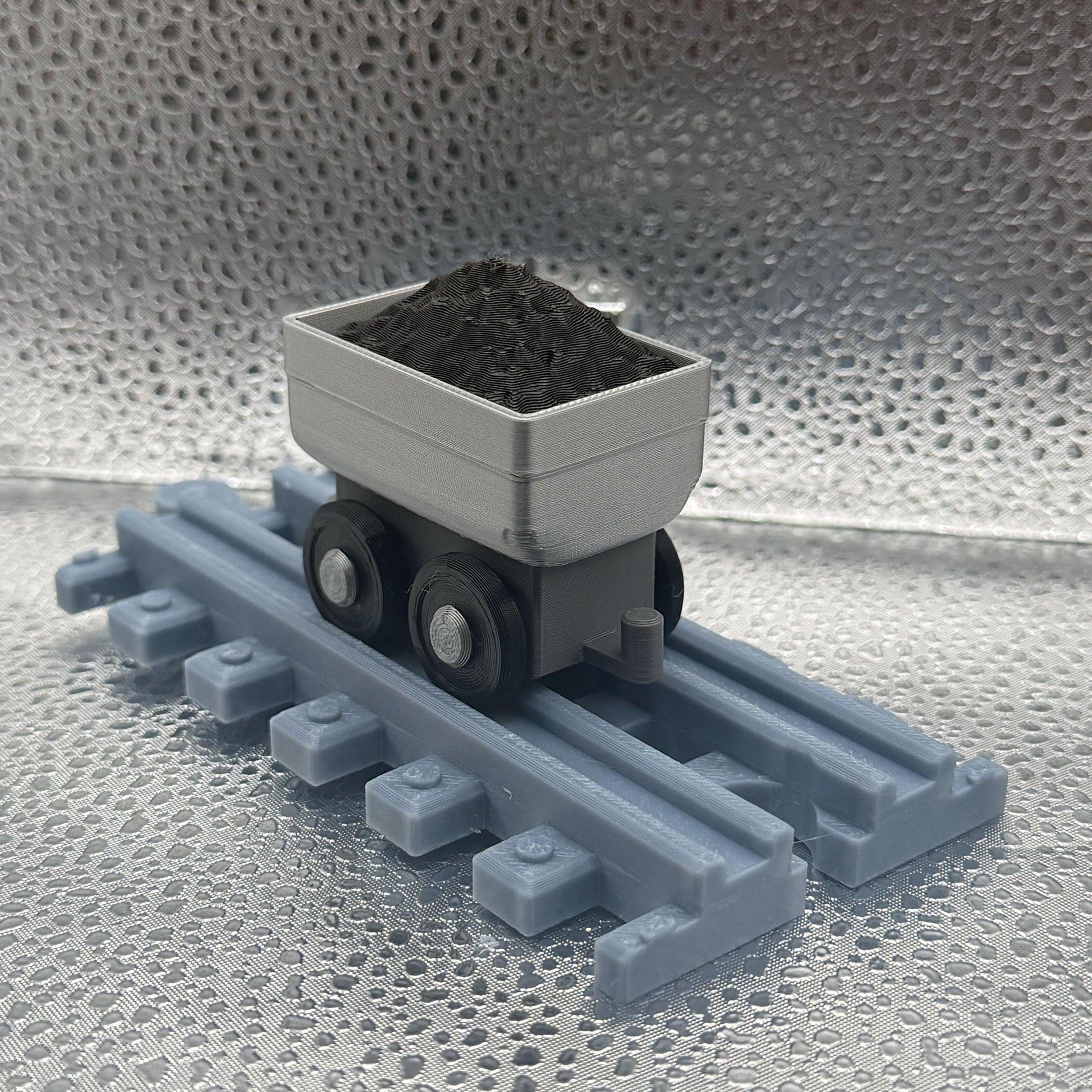 3D Printed Tiny Coal Tank Car.