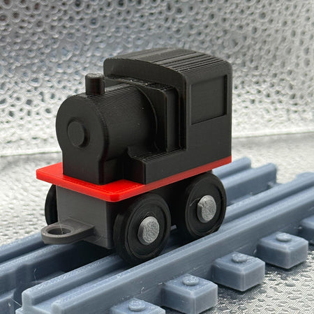 3D Printed Tiny Train Engine (BLACK ).