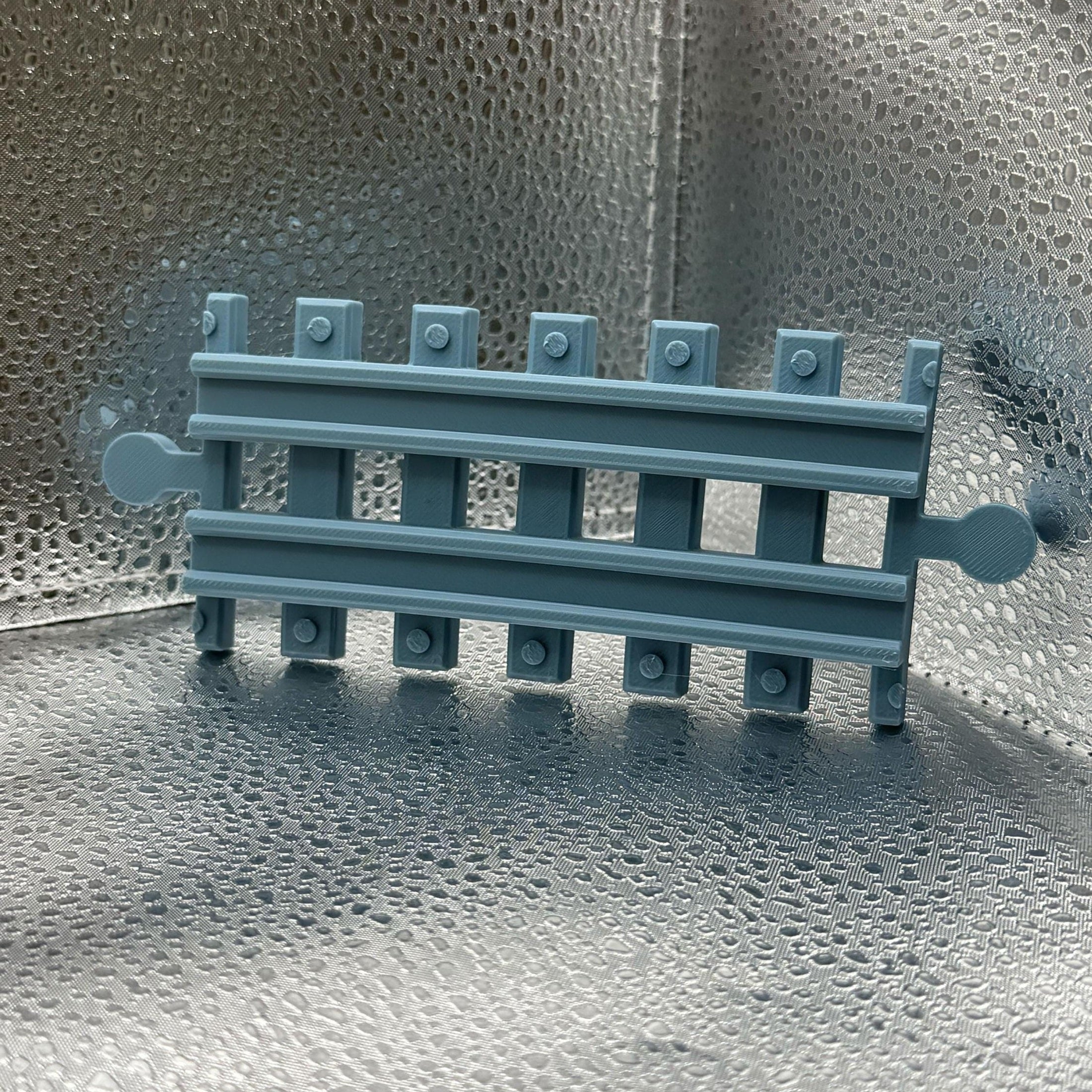 3D Printed Tiny Train Track Straight Male to Male 120 mm.
