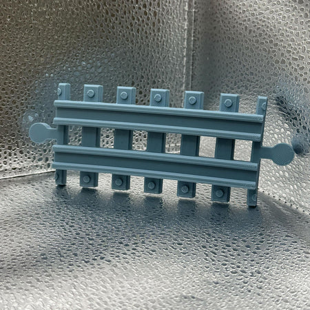 3D Printed Tiny Train Track Straight Male to Male 120 mm.