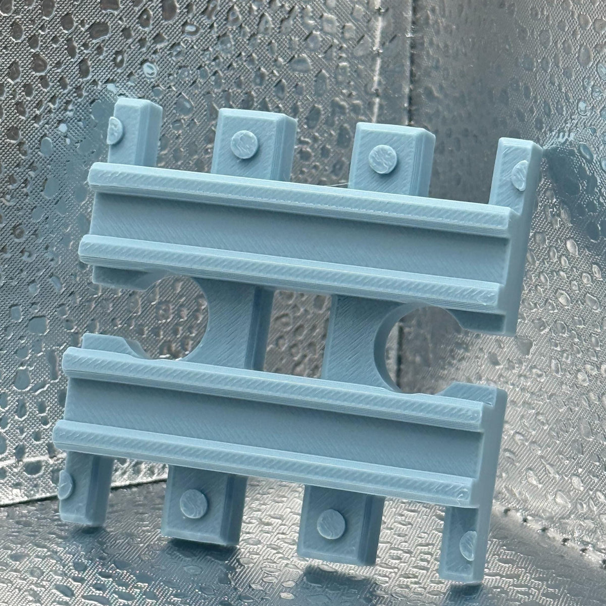 3D Printed Tiny Train Track Straight Female to Female 60 mm.