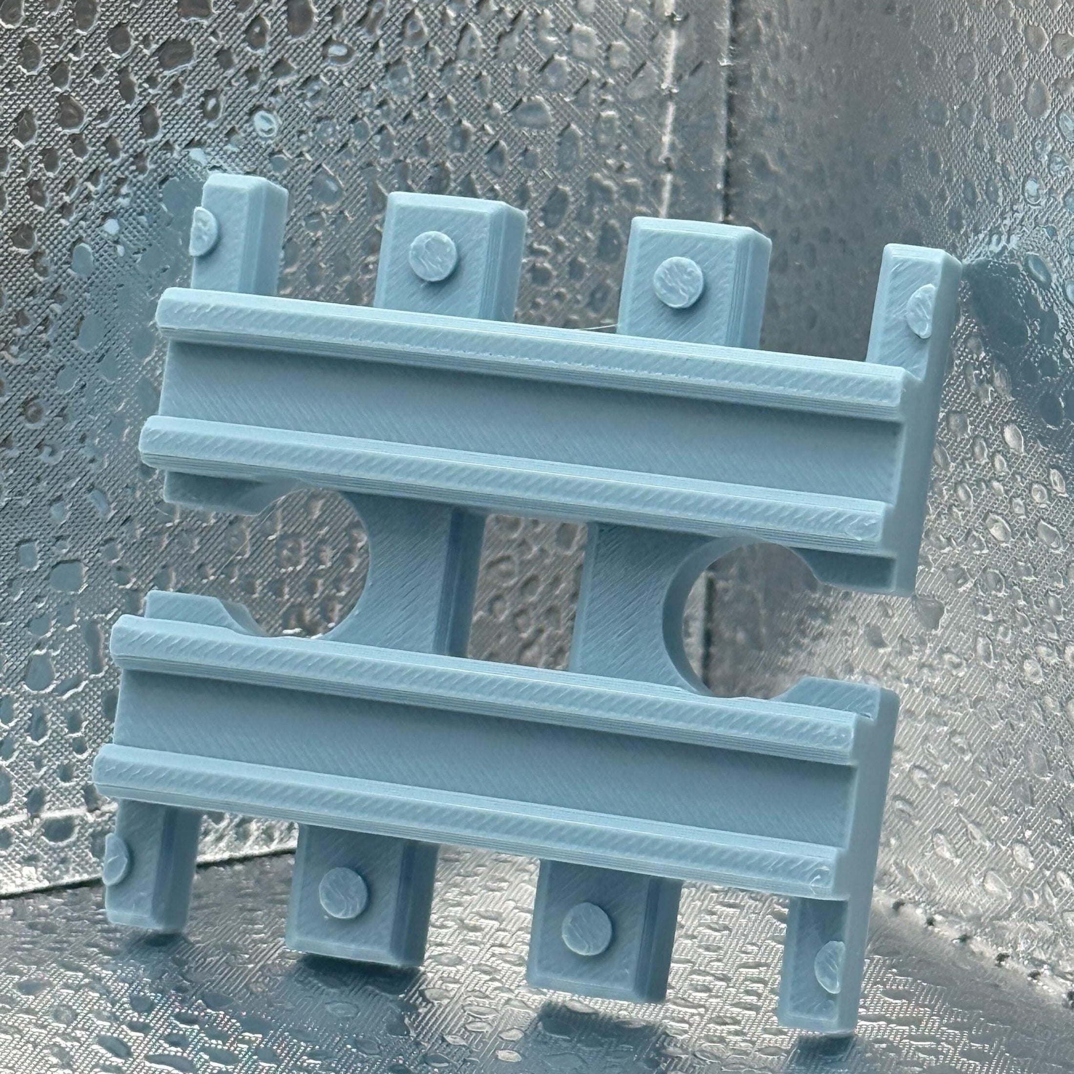 3D Printed Tiny Train Track Straight Female to Female 60 mm.