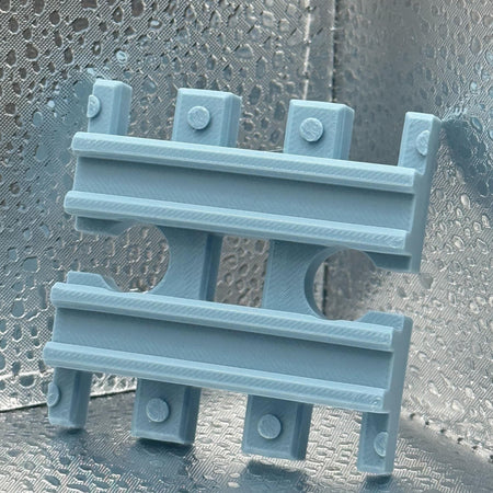 3D Printed Tiny Train Track Straight Female to Female 60 mm.