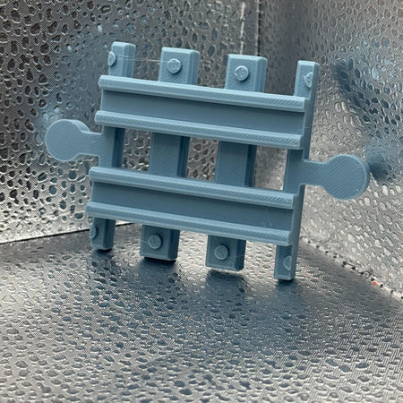 3D Printed Tiny Train Track Straight Male to Male 60 mm.