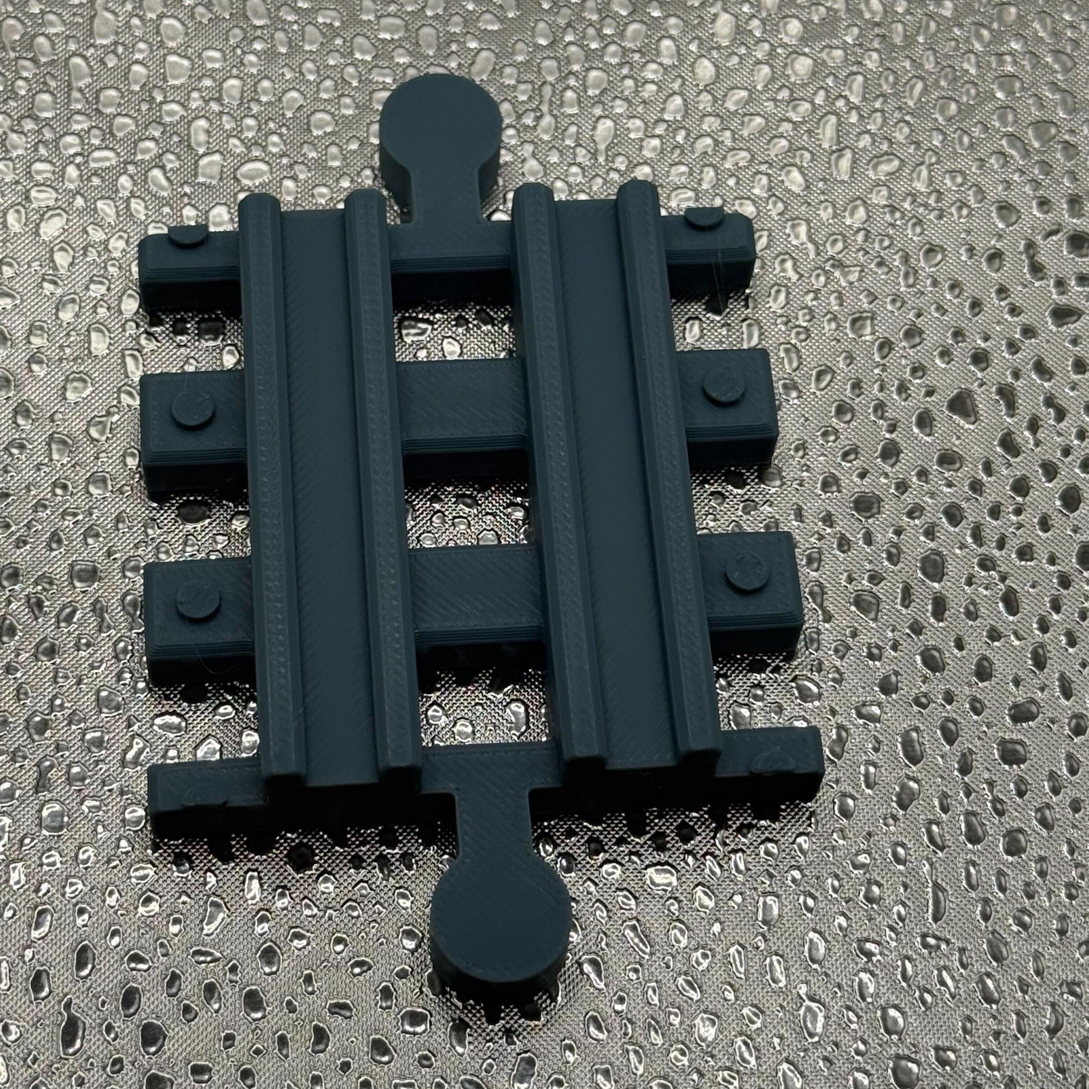 3D Printed Tiny Train Track Straight Male to Male 60 mm.
