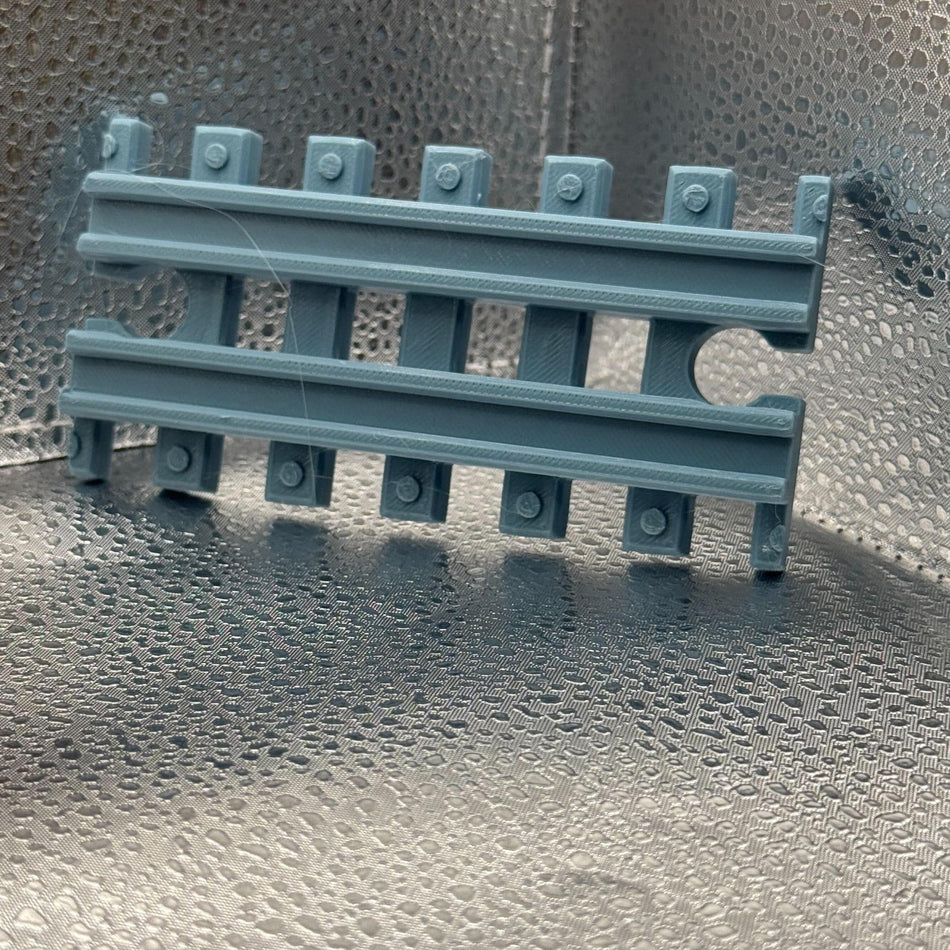 3D Printed Tiny Train Track Straight Female to Female 120 mm.