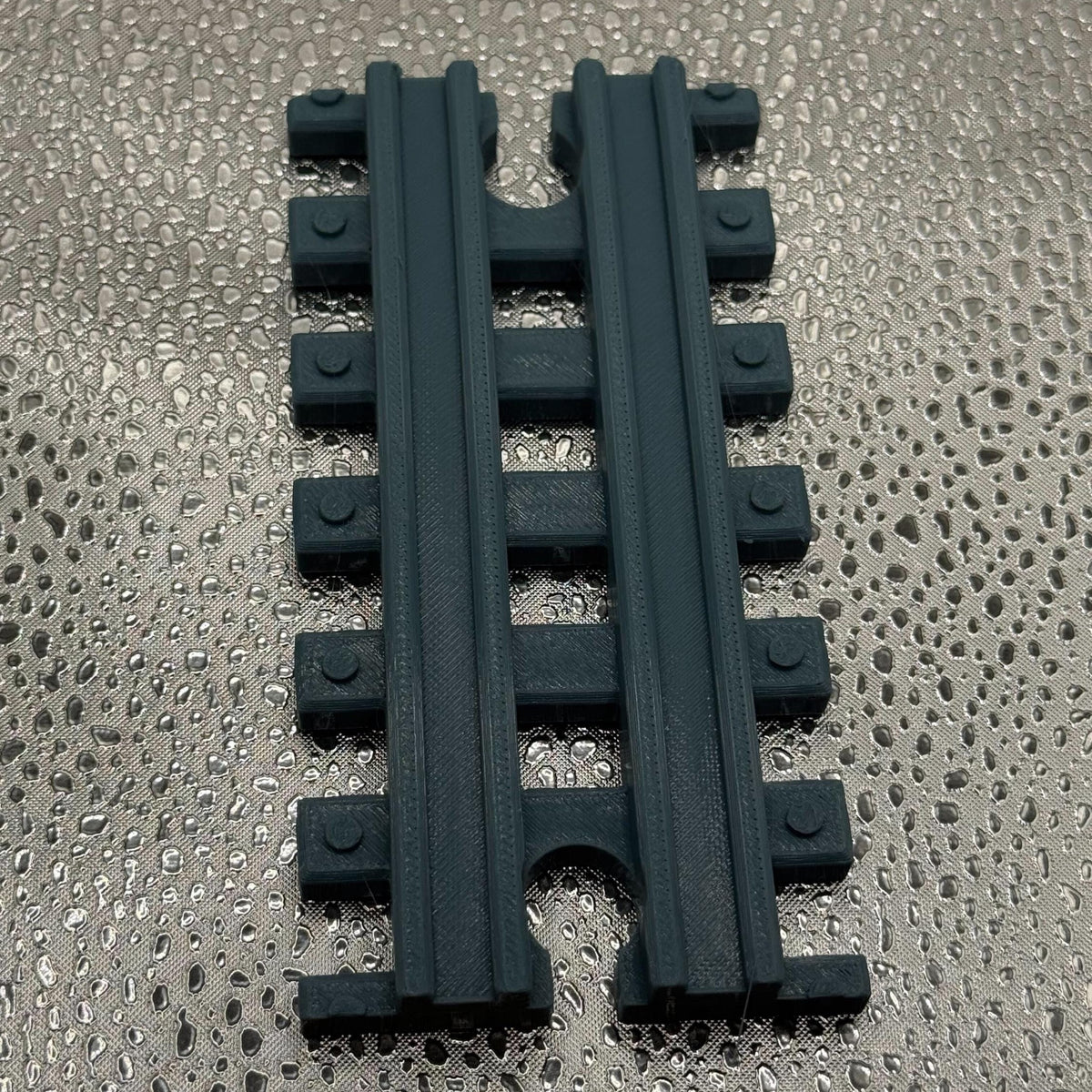 3D Printed Tiny Train Track Straight Female to Female 120 mm.