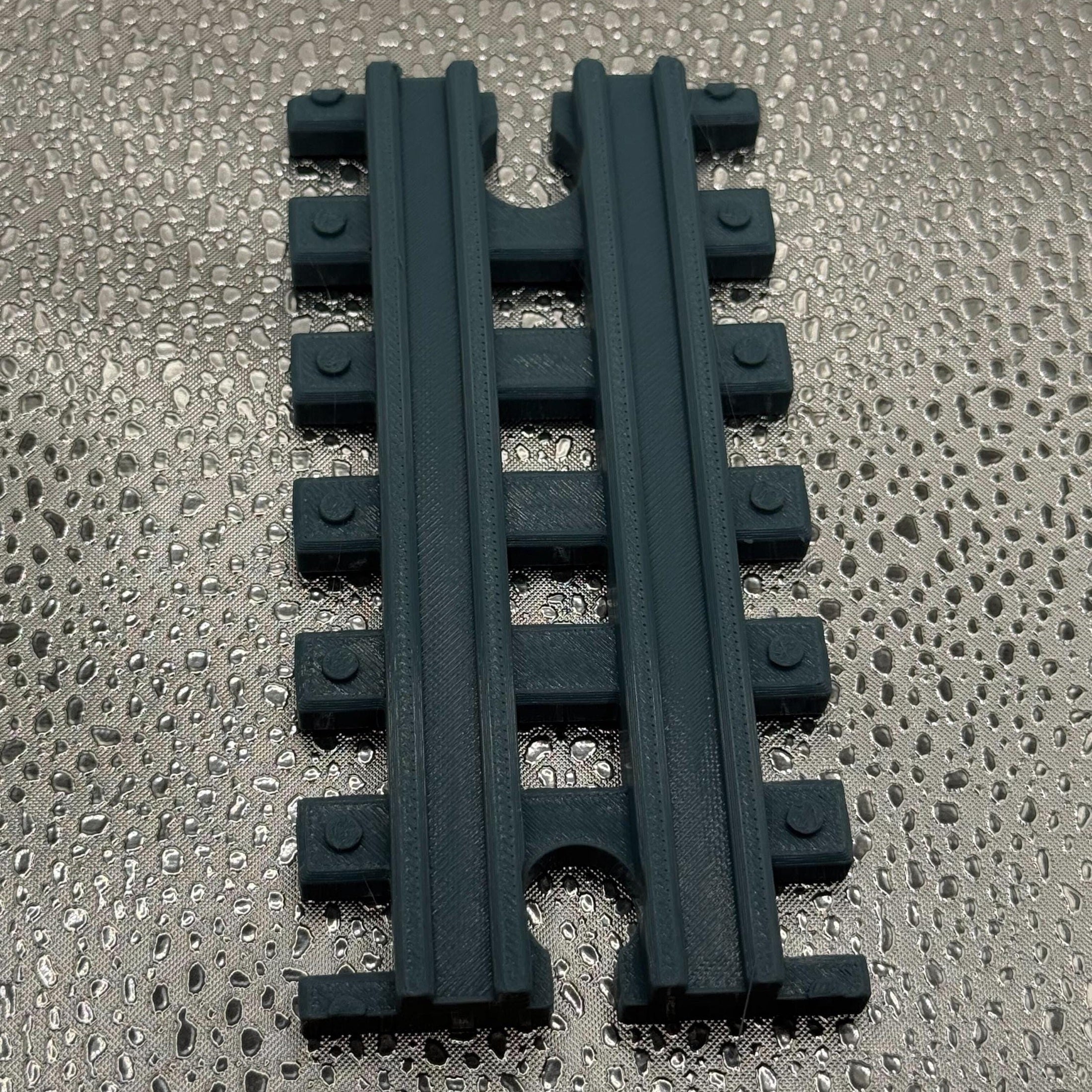 3D Printed Tiny Train Track Straight Female to Female 120 mm.