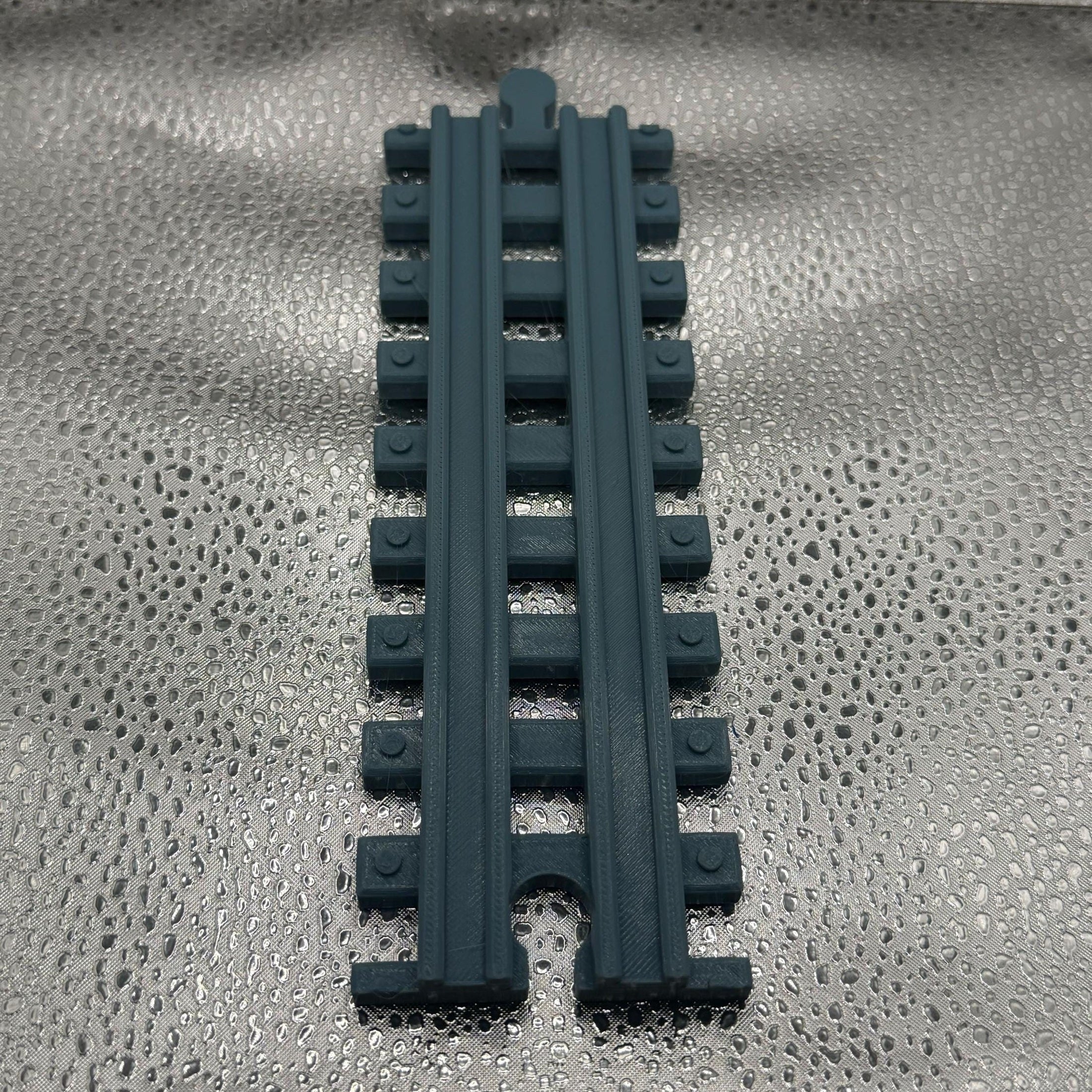 3D Printed Tiny Train Track Straight Female to Male 180 mm.