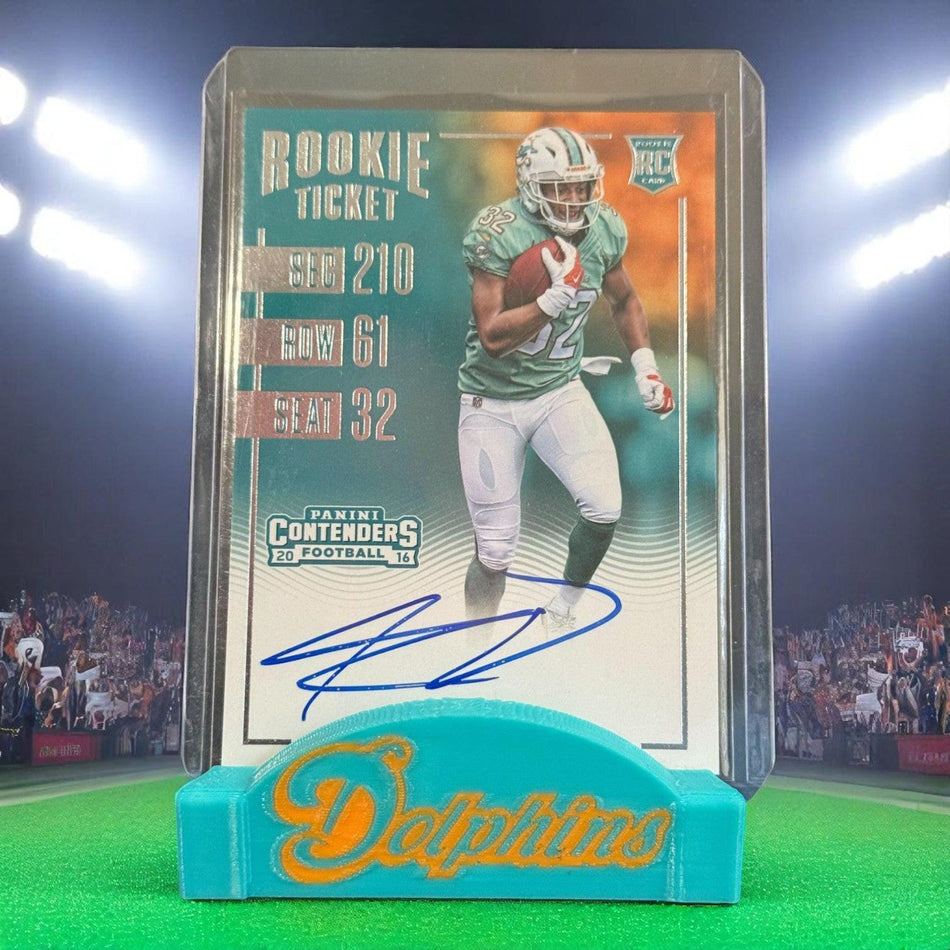 3D printed Miami Dolphins card stand.