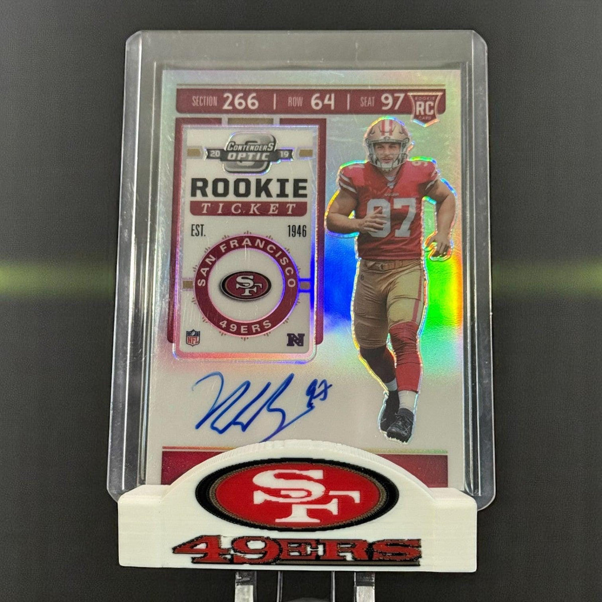 3D printed San Francisco 49ers card stand.