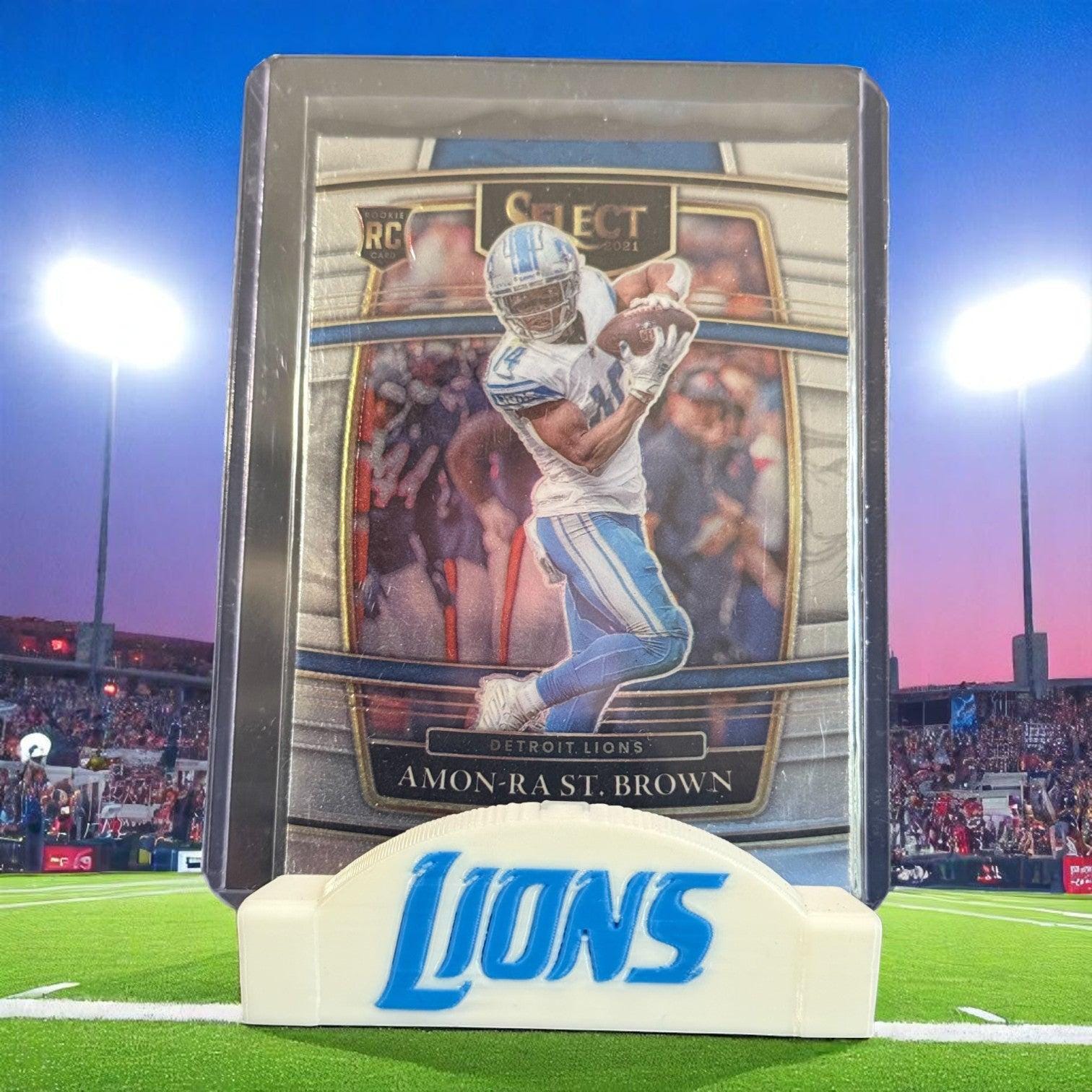 3D printed Detroit Lions card stand.