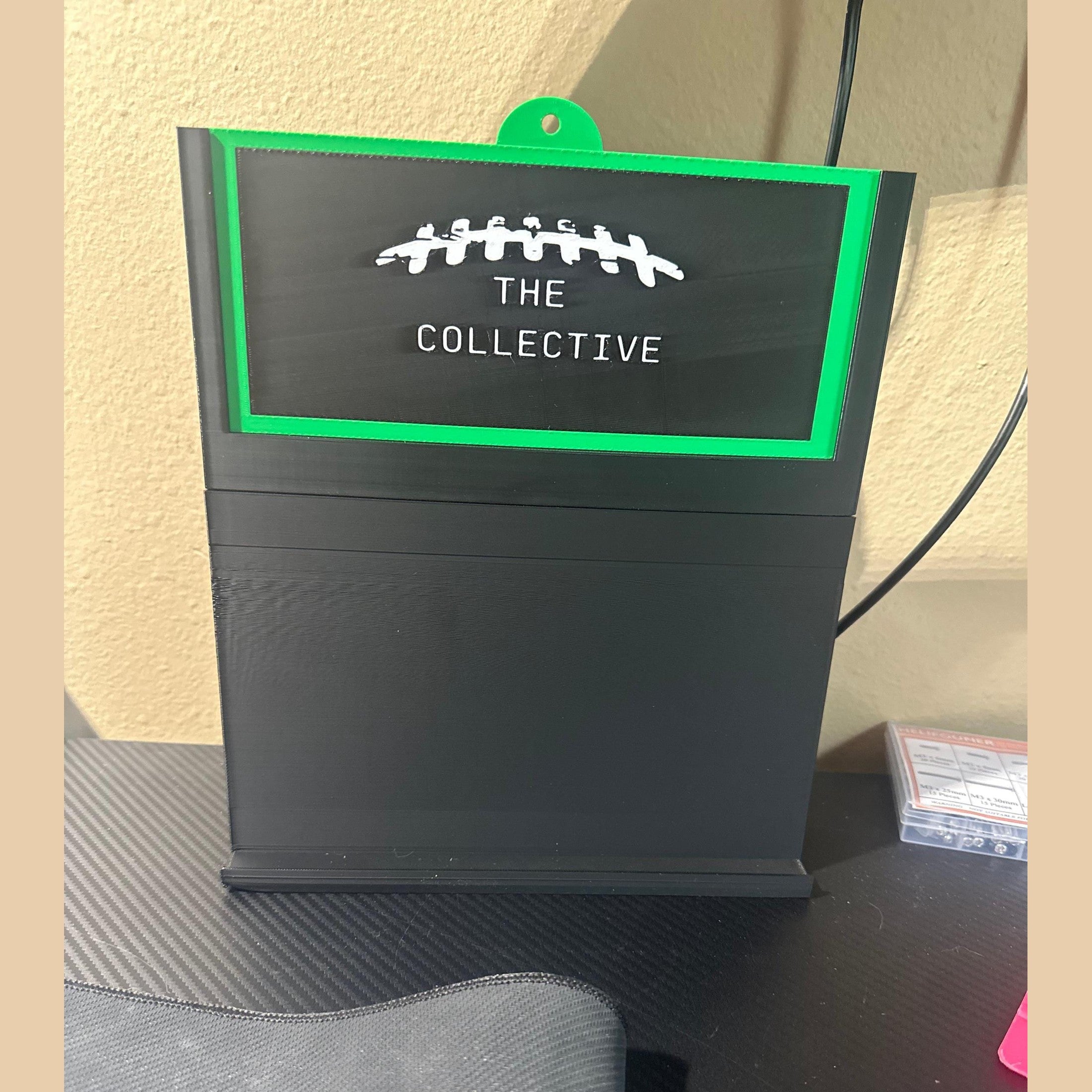 3D Printed Stadium Card Display System with Logo Plate.