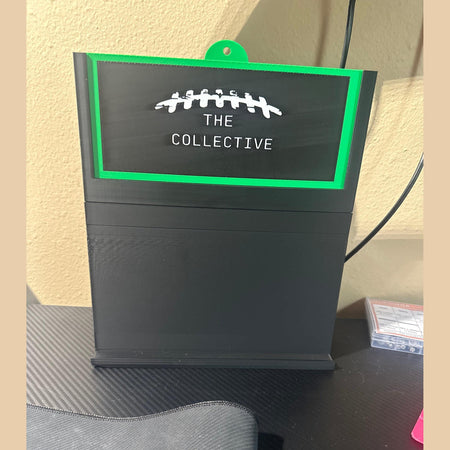 3D Printed Stadium Card Display System with Logo Plate.