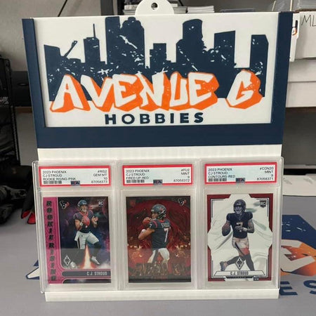 3D Printed Stadium Card Display System with Logo Plate.