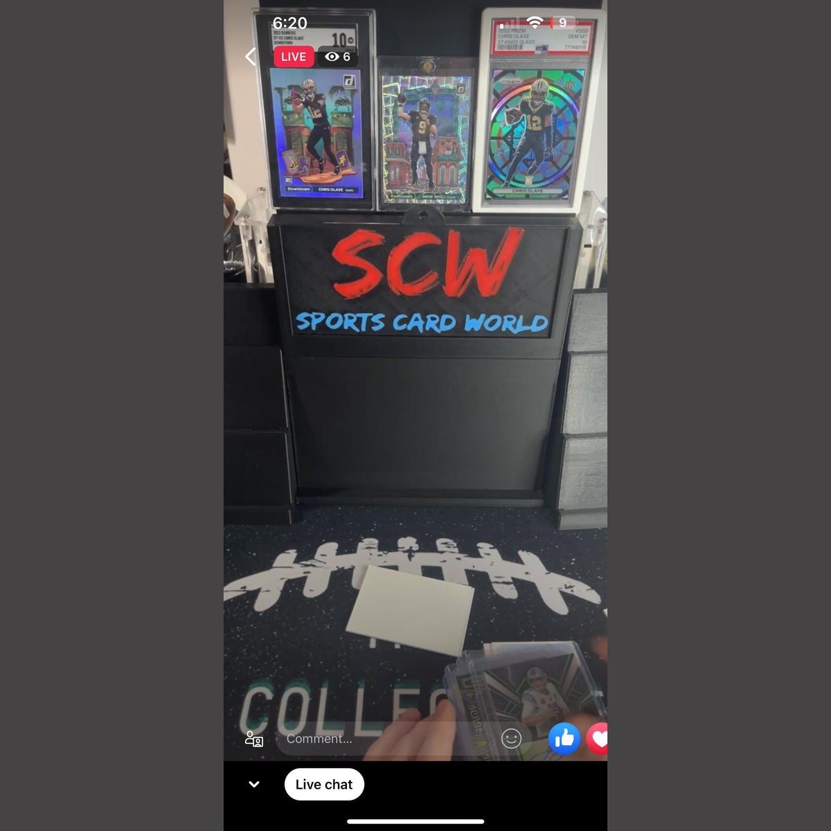 3D Printed Stadium Card Display System with Logo Plate.