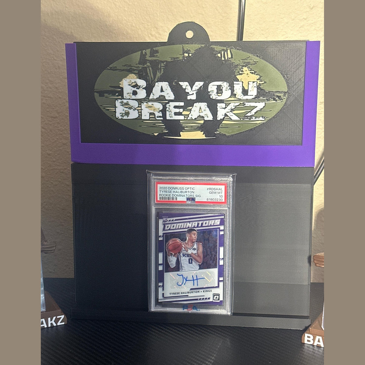 3D Printed Stadium Card Display System with Logo Plate.