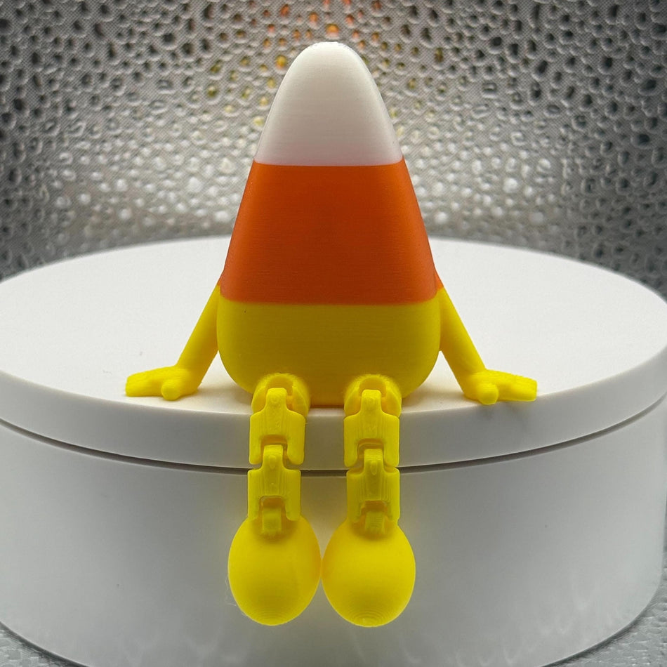 3D Printed Articulated Candy Corn- Get ready for spooky season!.