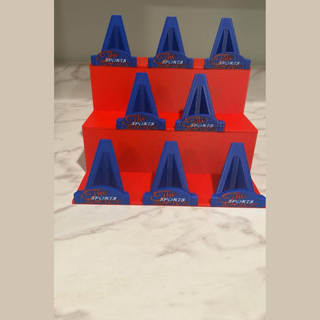 3D Printed Bleacher Card Display System / 8 Removable LOGO card stands BREAKERS delight