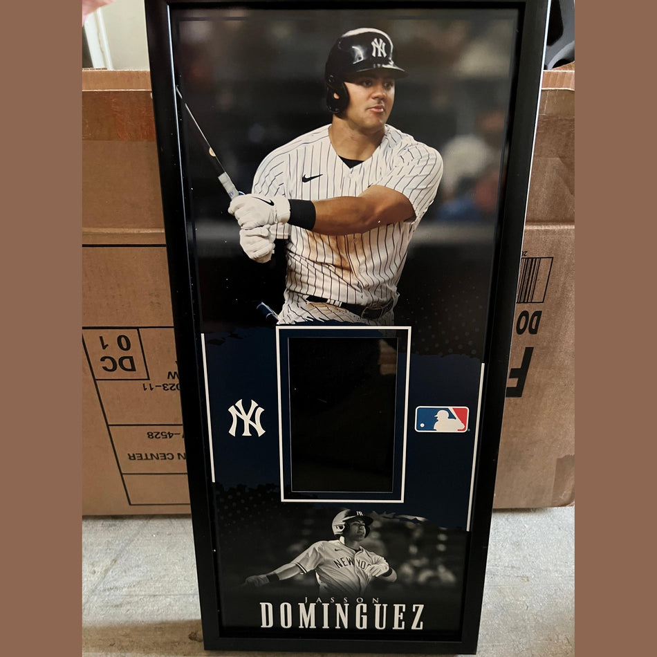 10 x 21 Framed Vinyl Card Display - Jasson Domínguez.