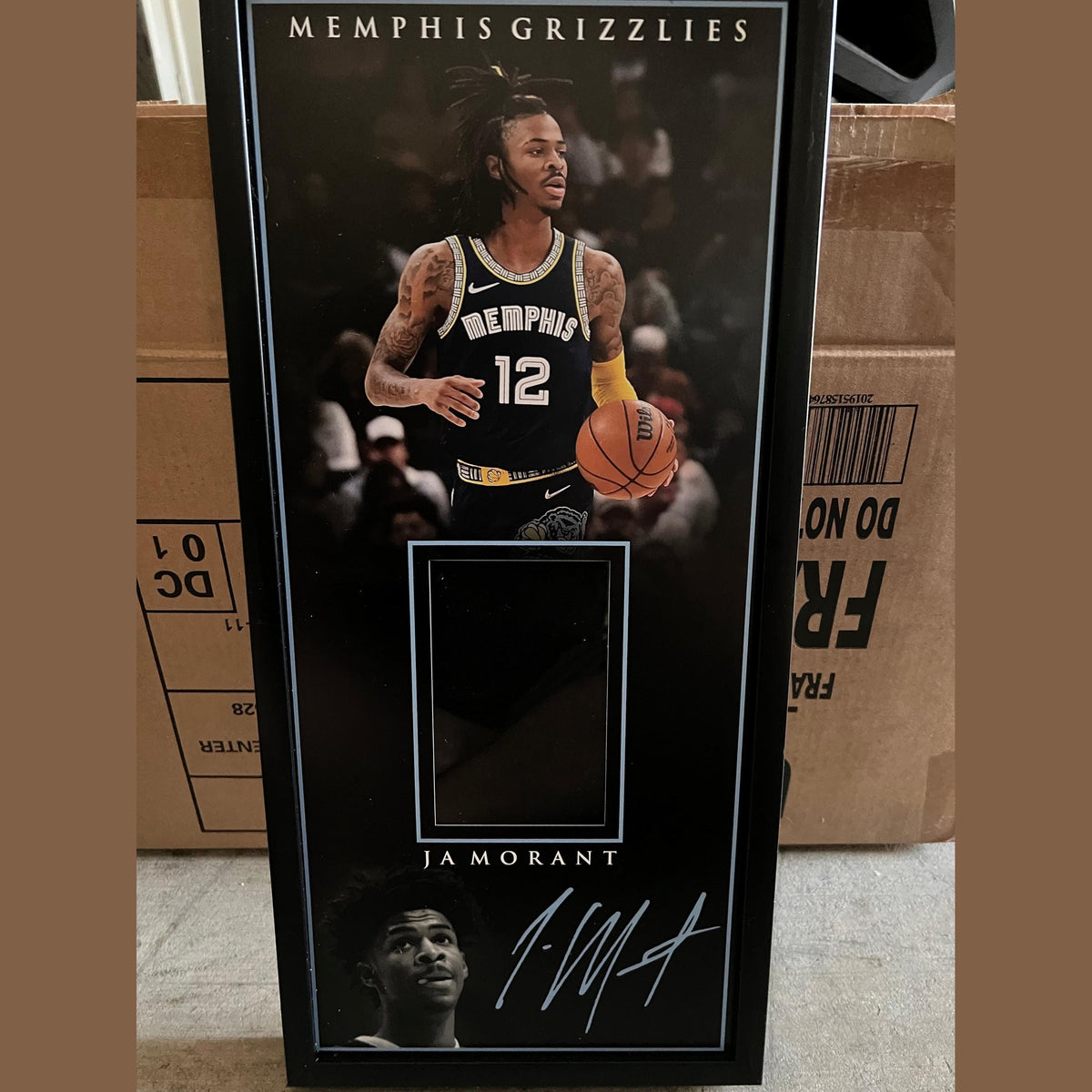10 x 21 Framed Vinyl Card Display - Ja Morant.