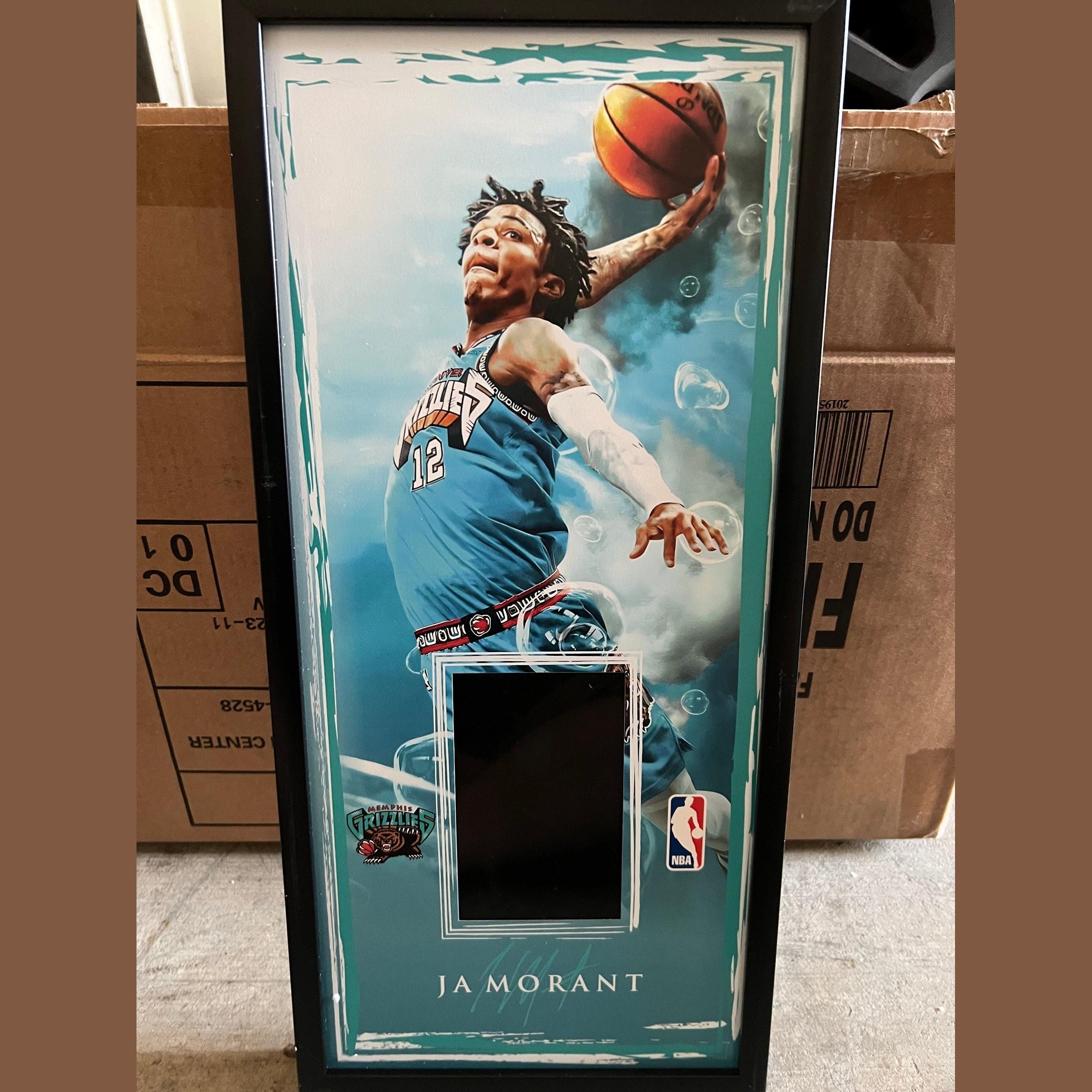 10 x 21 Framed Vinyl Card Display - Ja Morant.