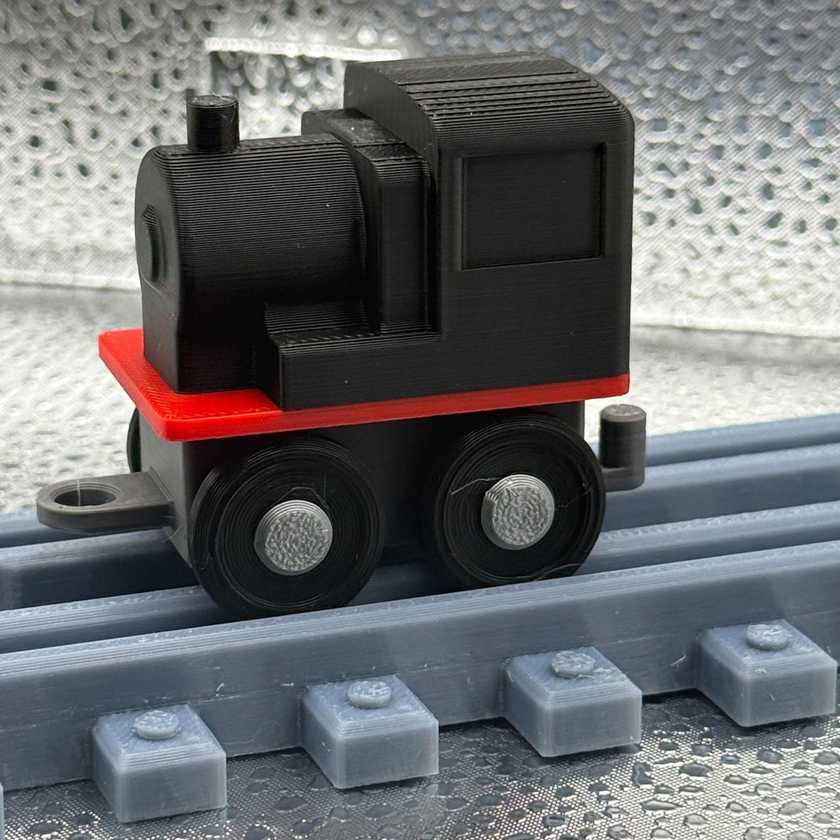 3D Printed Tiny Train Engine (BLACK ).