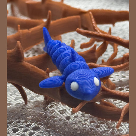 3D Printed Articulated Baby Print-A-Pal Blue Fish - Reel it on in!.