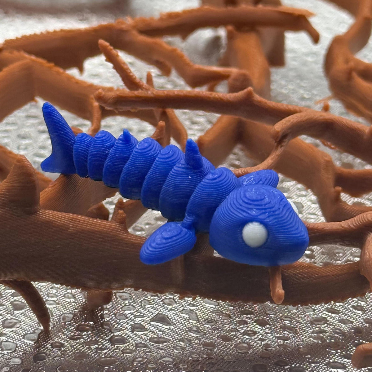 3D Printed Articulated Baby Print-A-Pal Blue Fish - Reel it on in!.