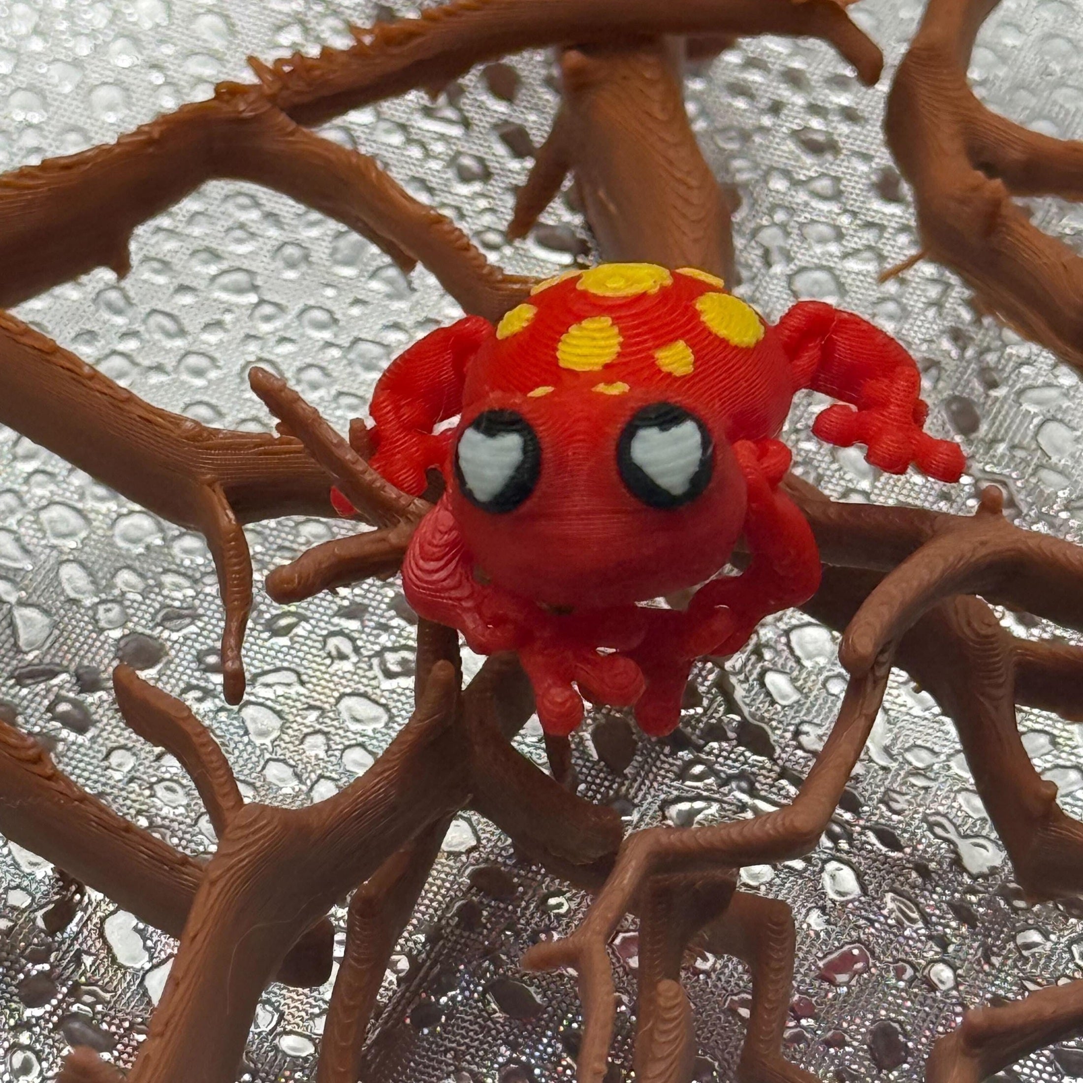 3D Printed Articulated Infant Print-A-Pal Red tree Frog- Ready to hop into your heart!.