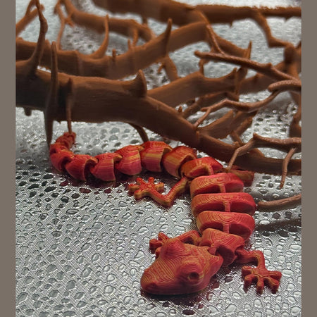 3D Printed Articulated Adult Print-A-Pal Gecko - Just gecko with the flow!.