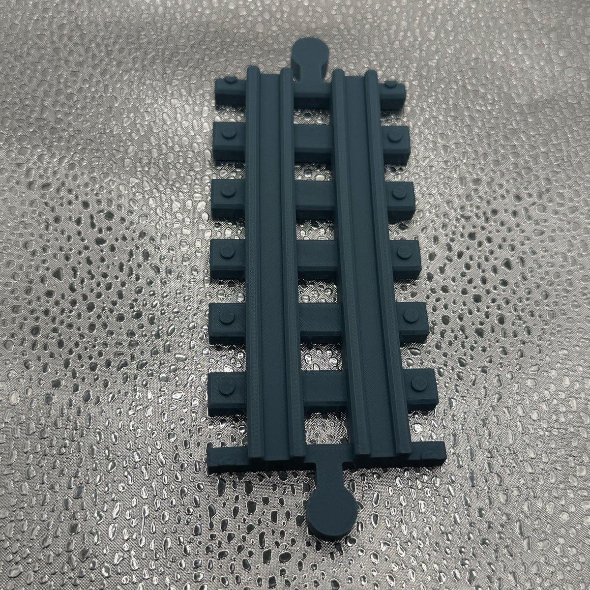 3D Printed Tiny Train Track Straight Male to Male 120 mm.