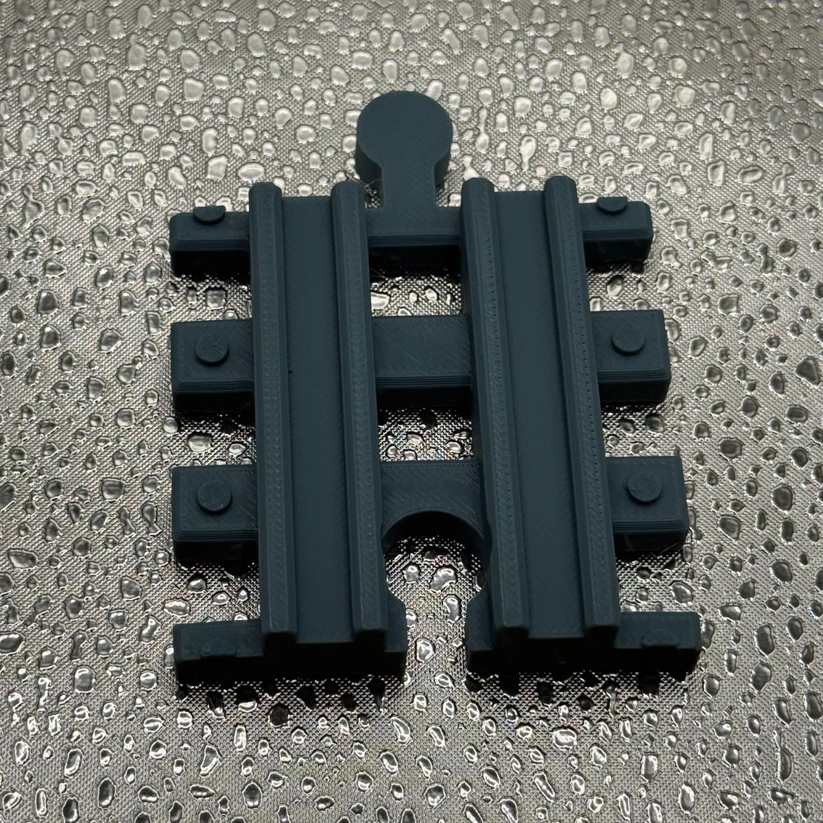 3D Printed Tiny Train Track Straight Female to Male 60 mm.