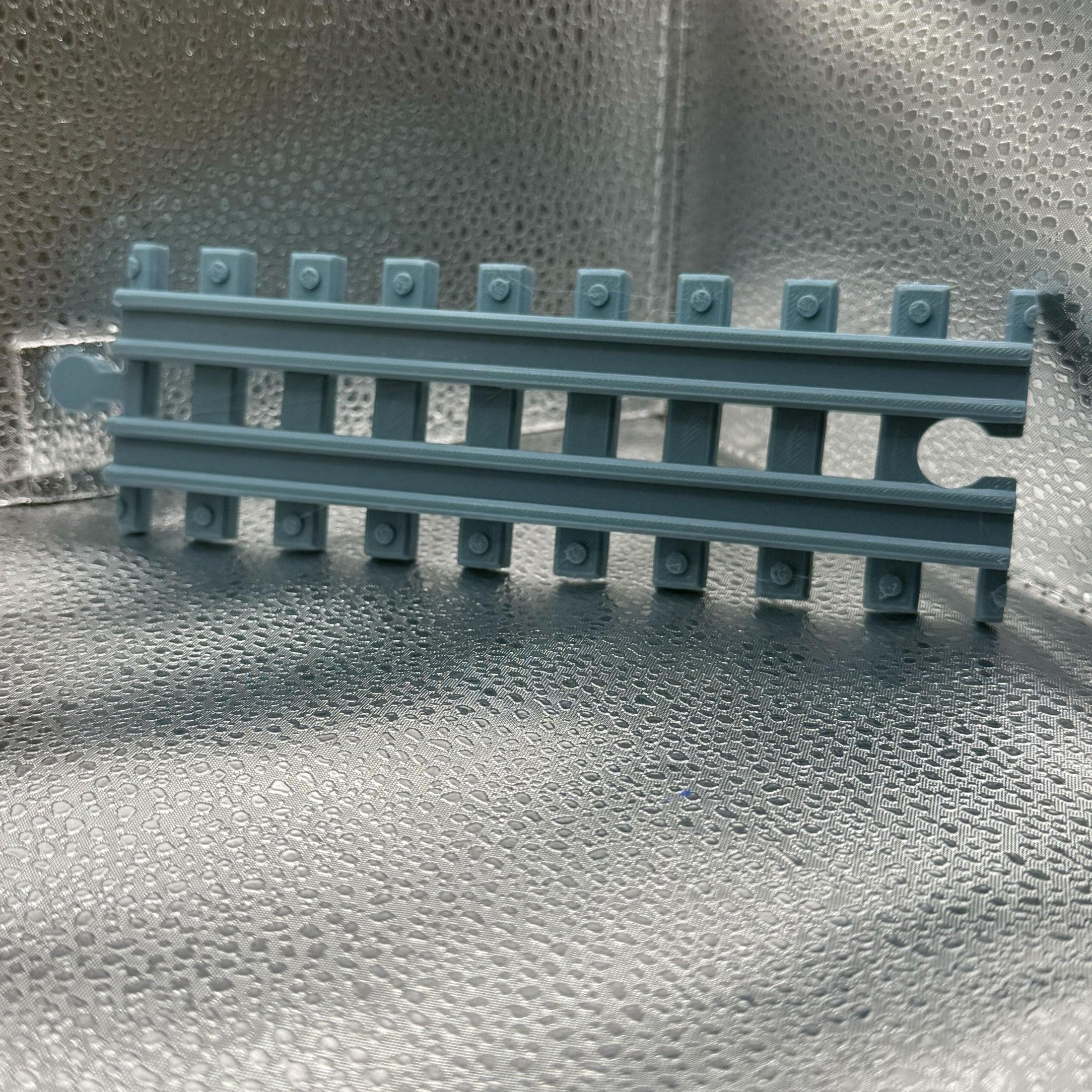 3D Printed Tiny Train Track Straight Female to Male 180 mm.