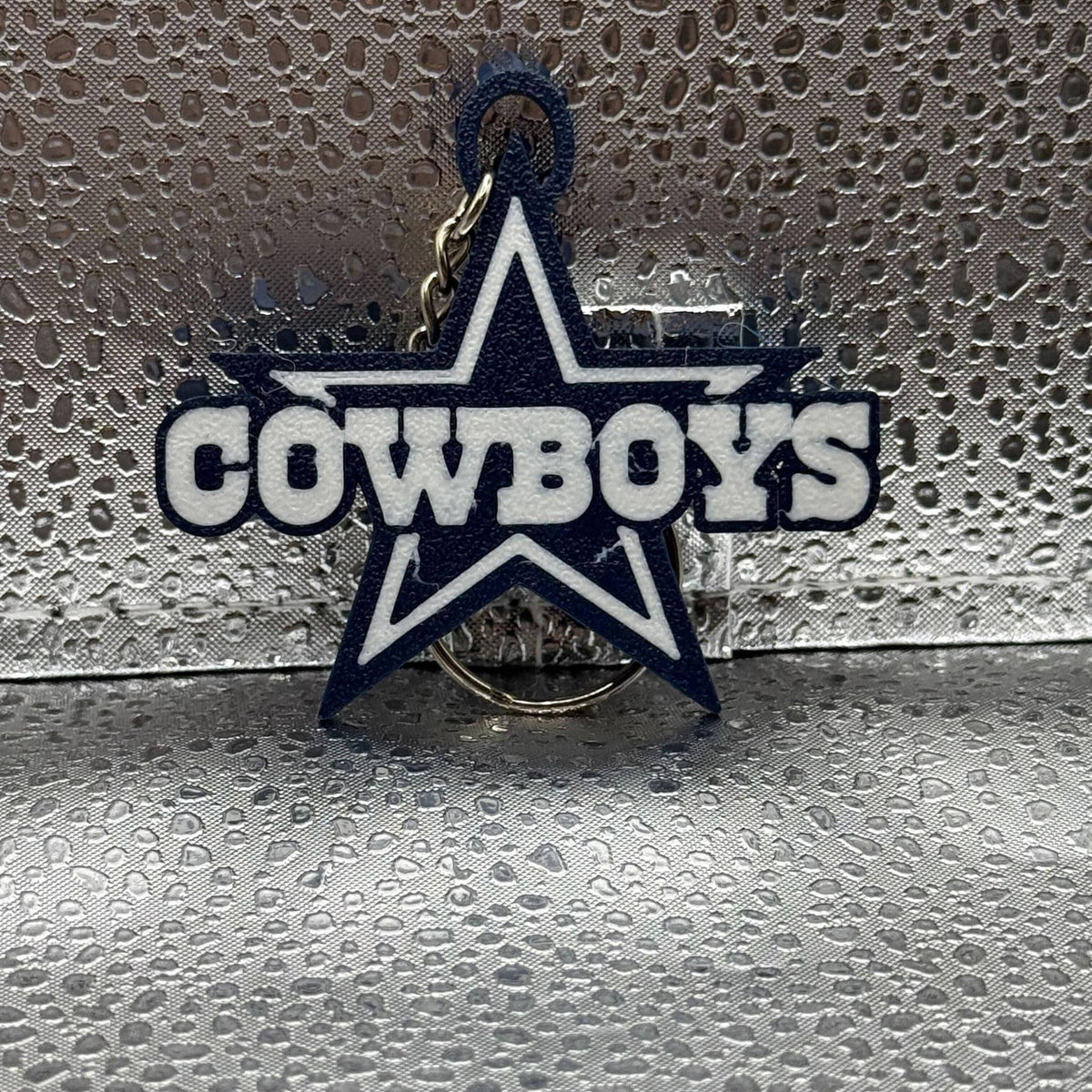 3D Printed Dallas Cowboys Keychain.