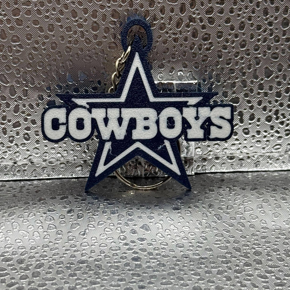 3D Printed Dallas Cowboys Keychain.