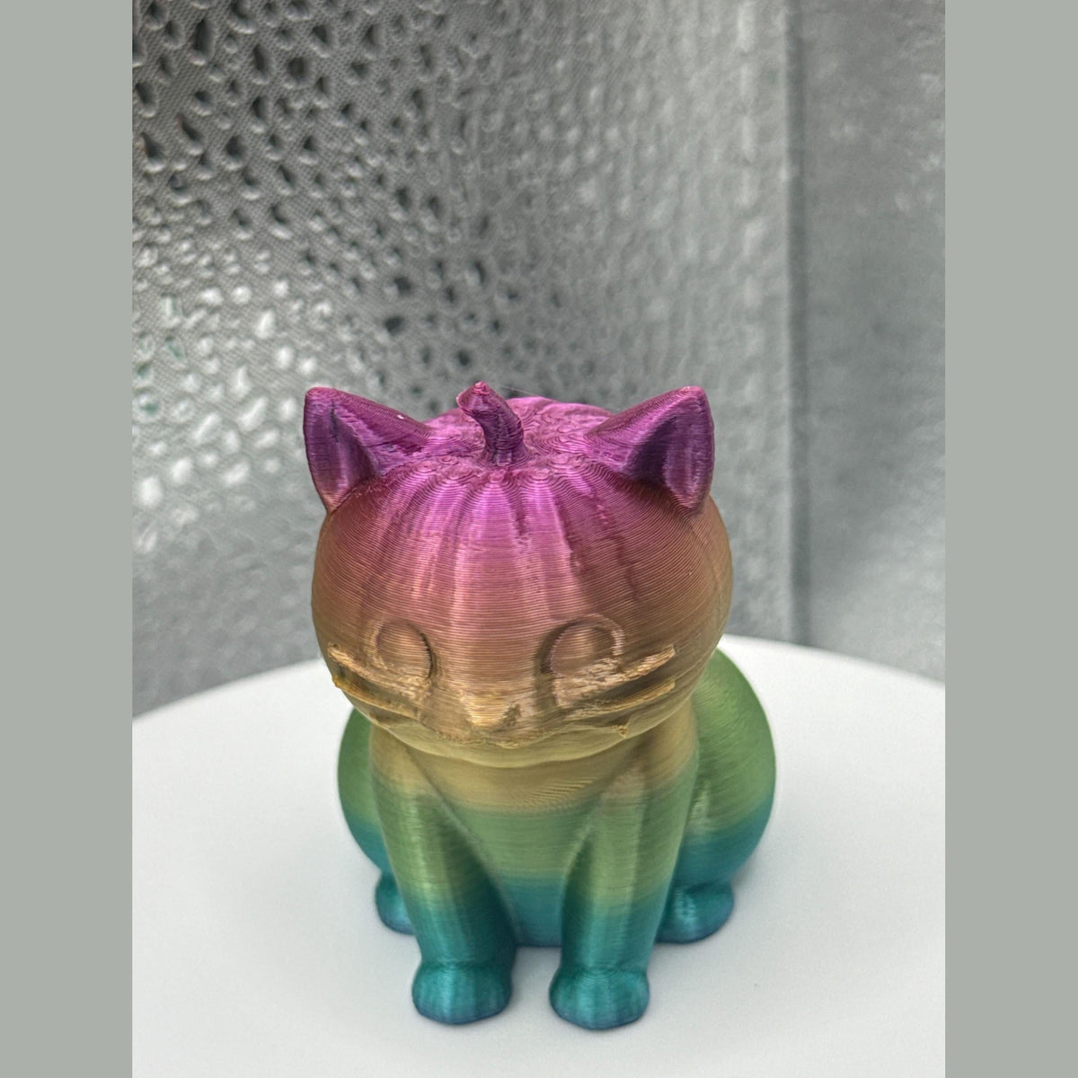 3D Printed Gradient Pumpkin Cat.