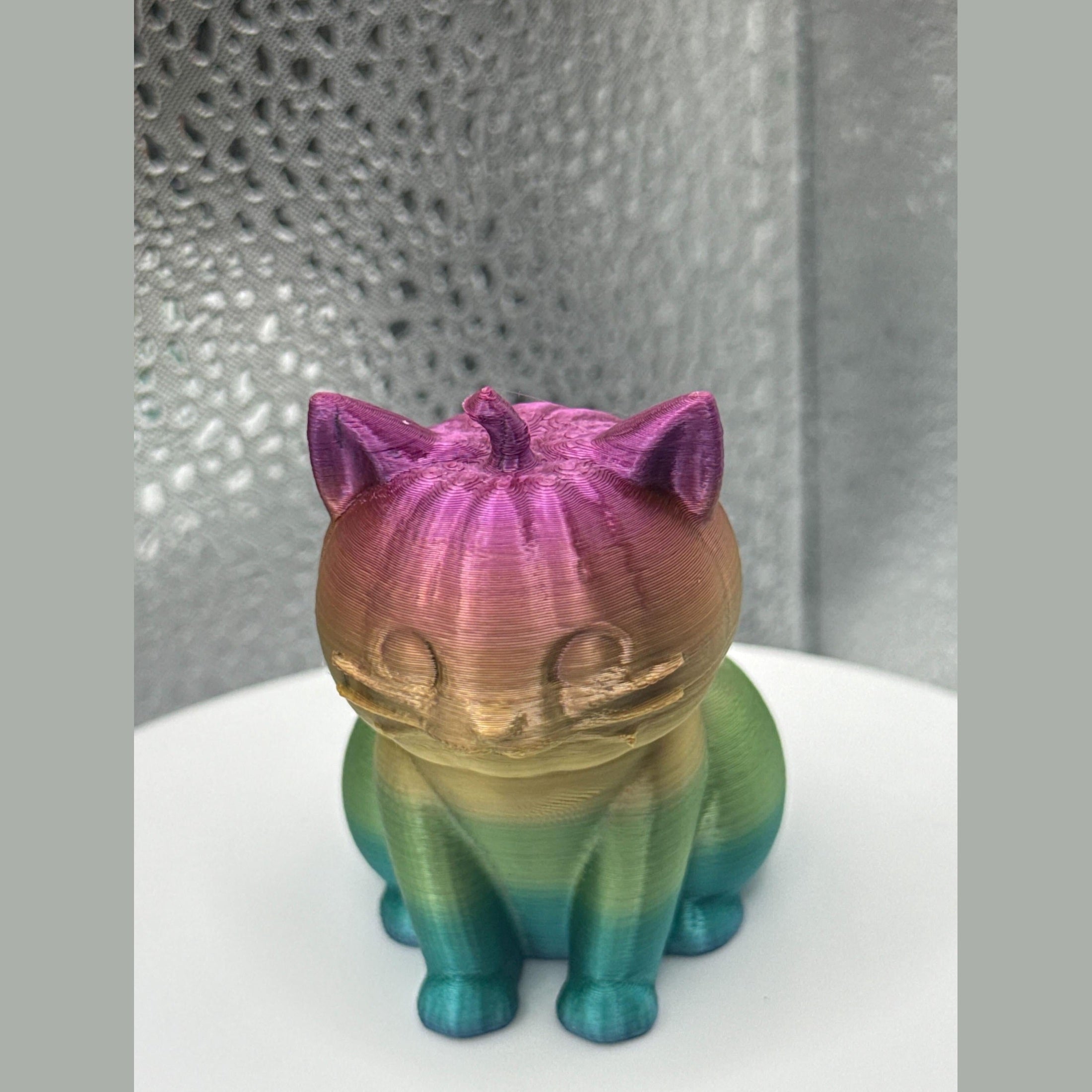 3D Printed Gradient Pumpkin Cat.