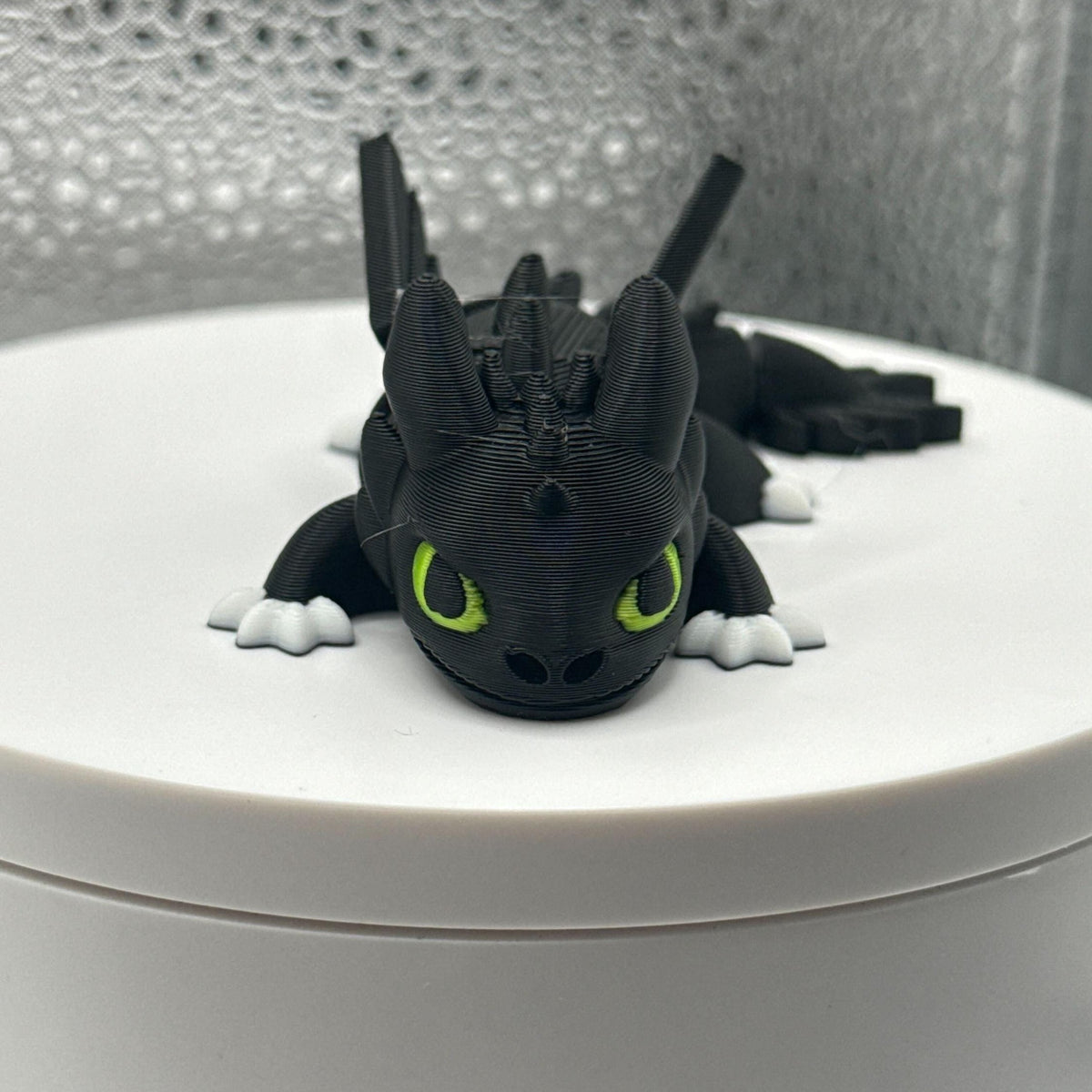 3D Printed Articulated Dragon With Wings.