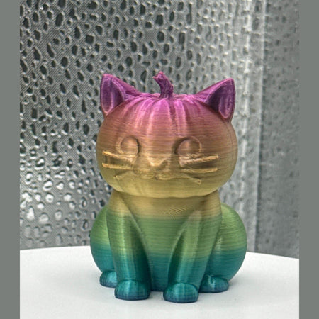 3D Printed Gradient Pumpkin Cat.