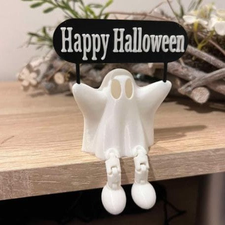 3D Printed Articulated Happy Halloween Ghost