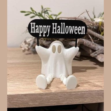 3D Printed Articulated Happy Halloween Ghost.