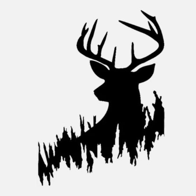 Whitetail Deer Car Window Vinyl Decal Hunting Outdoors Sticker.
