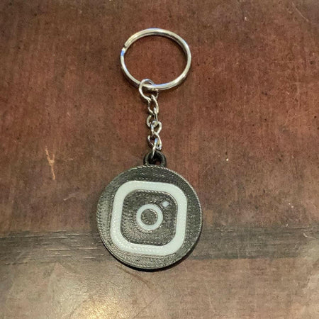 3D printed Instagram scannable keychain (NFC tag).