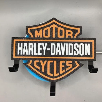 3D Printed 3 Prong Key Holder Harley Davidson