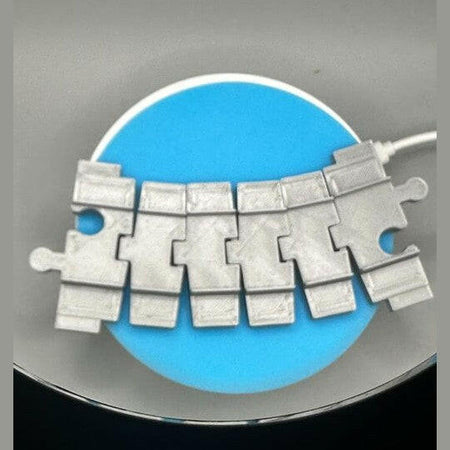 3D Printed Lego Duplo Railroad flexible track 1 PCS gray