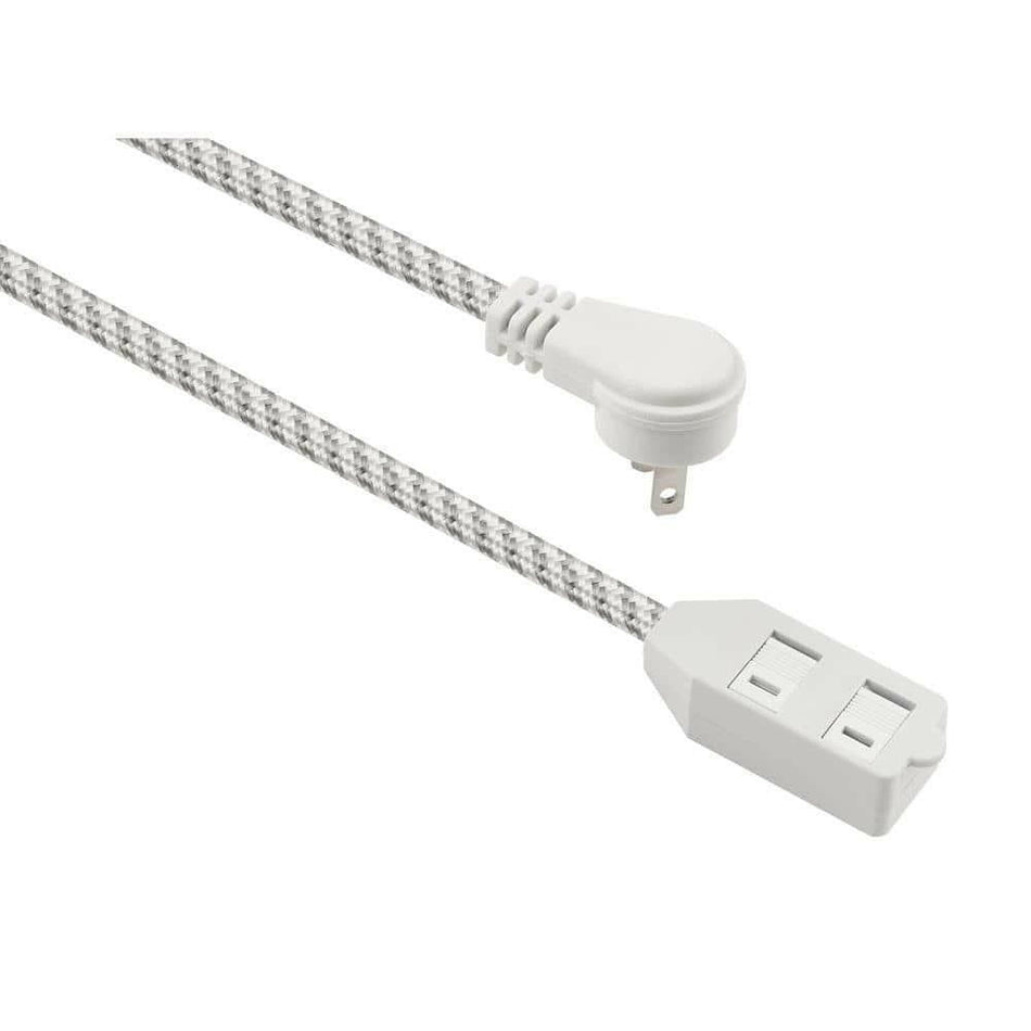 HDX 10 Ft. 16-Gauge/2 White Braided Extension Cord NEW LOT 2103.
